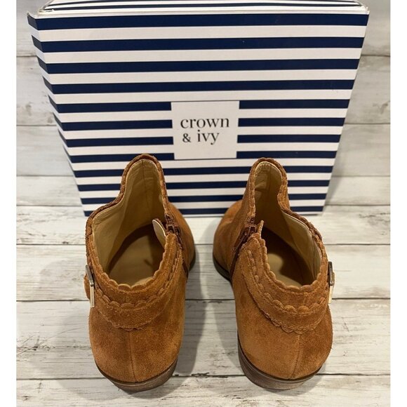 Brown Leather Ankle Booties by Crown & Ivy - Picture 6 of 9